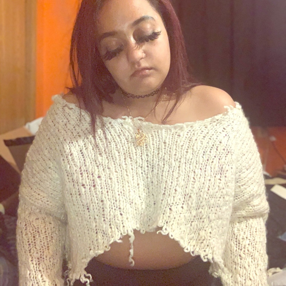 Cropped Knit Sweater